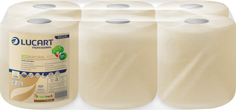 Lucart Reinigungsrolle, 2-lagig, weiss, 6 Stk., eco:smart, eco:plus