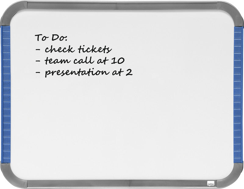 Nobo Whiteboard – 22 × 28 cm, magnetisch, Kunststoffrahmen, Wandmontage, inkl. Montagesatz