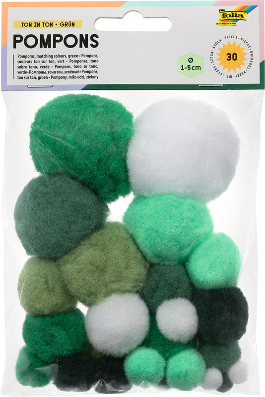 Folia Pompons – sortiert – 30 Stück