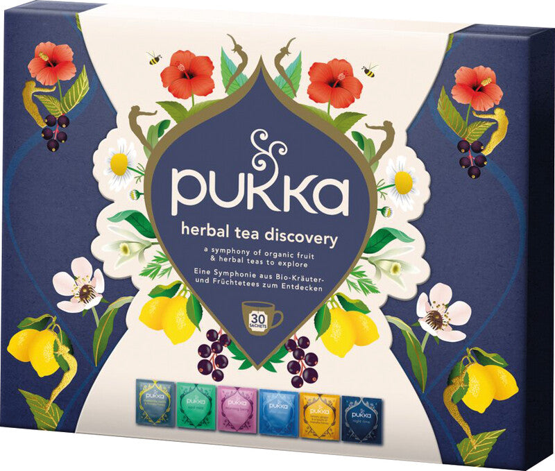 Pukka Bonbon-Box – Teebeutel-Box, sortiert – 30 Beutel, 6 Sorten