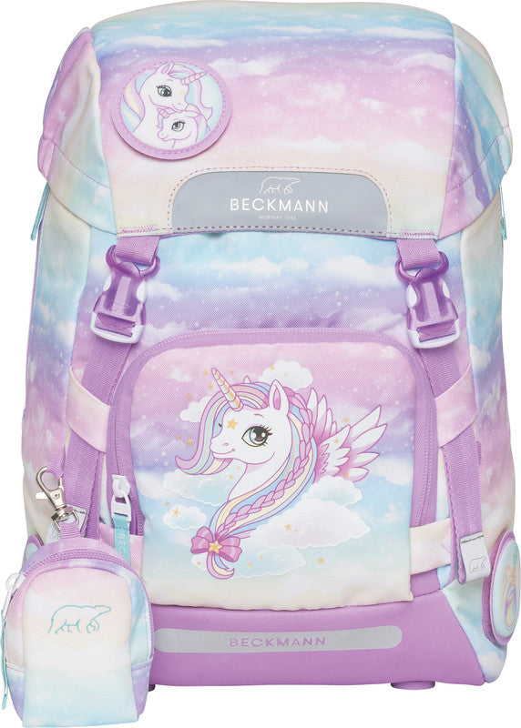 Beckmann Schulrucksack Classic – Unicorn – 24,0×37,0×25,0 cm – Recycelte Materialien