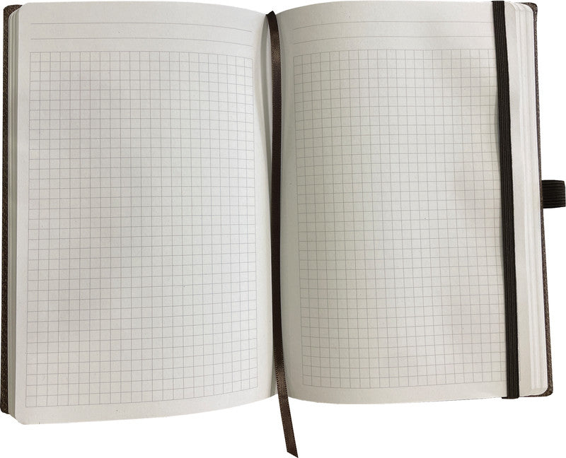 Denkzettel Notizbuch, A5, kariert, gebunden, Hardcover, 192 Seiten, perforiert, 80 g/m² – rot