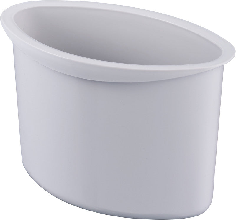 Zwingo Abfalleinsatz – 1,3 l – Kunststoff, lichtgrau – B × H × T 196 × 140 × 112 mm – schwer entflammbar