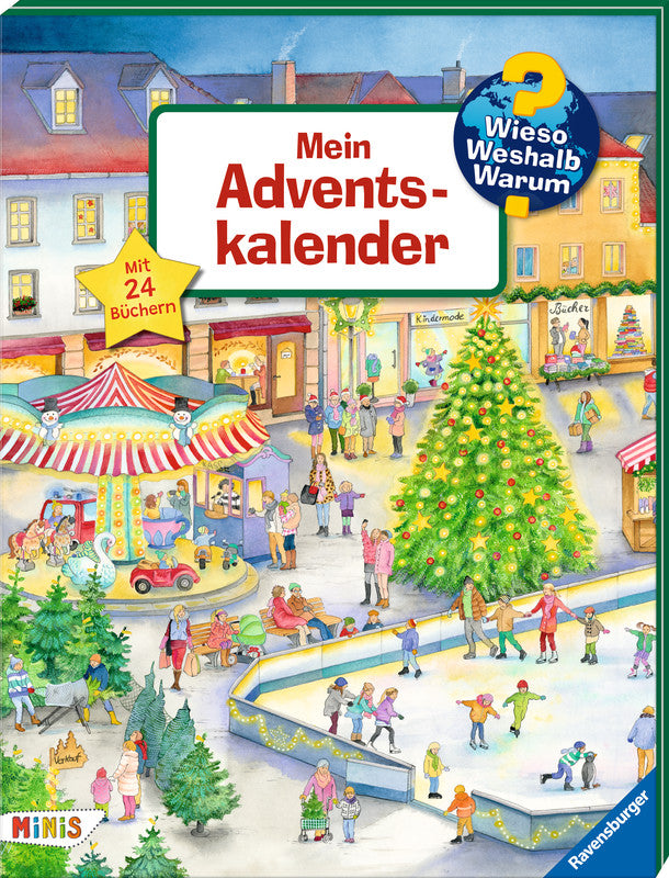 Ravensburger Wieso? Weshalb? Warum? Adventskalender – Weihnachten, Deutsch, 24 Mini-Bücher, 400 × 530 mm