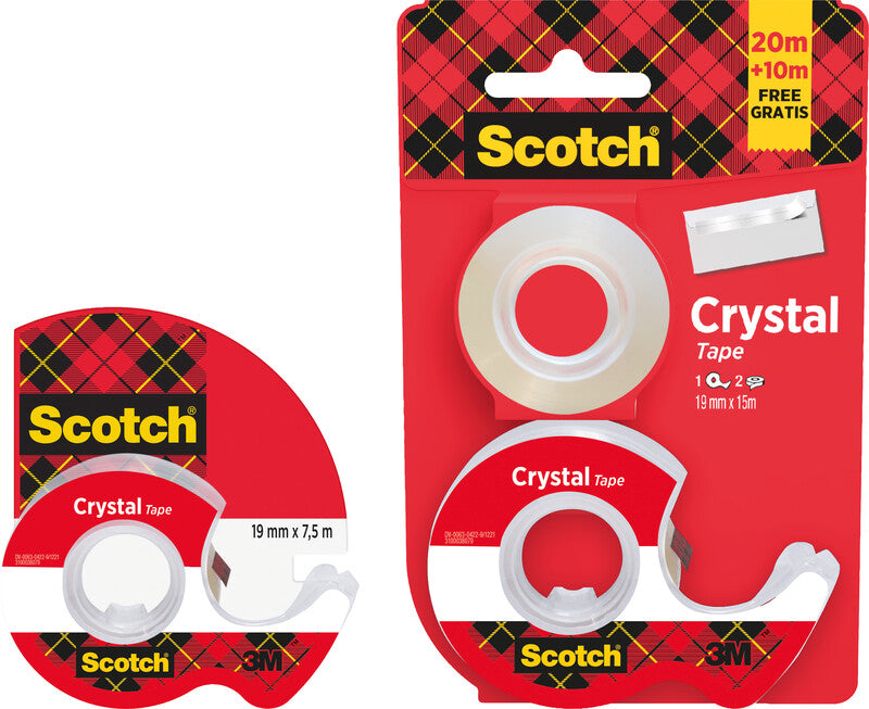 Scotch Handabroller – für Rollenbreite bis 19 mm, für Bandlänge bis 15 m, für Kern 1", inkl. 1 Rolle