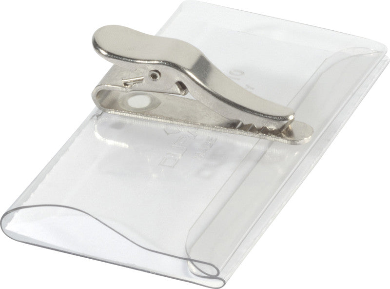 Durable Namensschild – 75 × 40 mm, transparent, Kunststoff, 25er-Pack