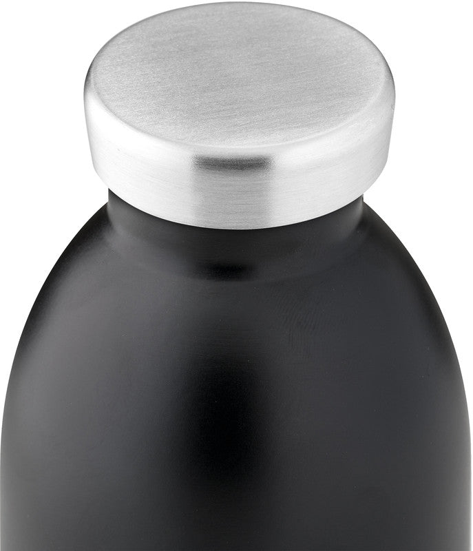 24Bottles Trinkflasche Clima – 3,3 dl – Edelstahl, isoliert, Schraubverschluss – Tuxedo Schwarz