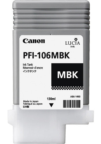 Canon Tintenpatrone PFI-106MBK (matt), schwarz, 130 ml – für Canon Drucker