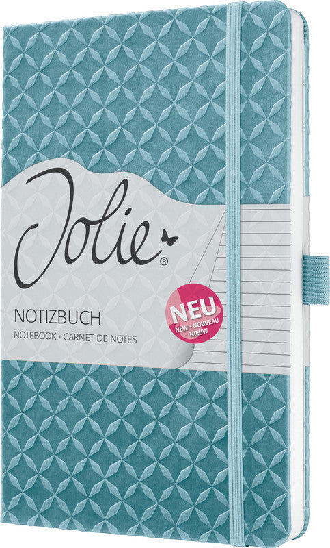 Sigel Notizbuch JOLIE Flair, A5, liniert, Fadenheftung, 174 Seiten, perforiert, 80 g/m² – hellblau