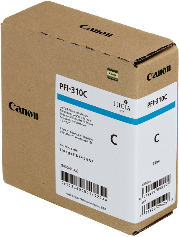 Canon Tintenpatrone PFI-310C, cyan, 330 ml