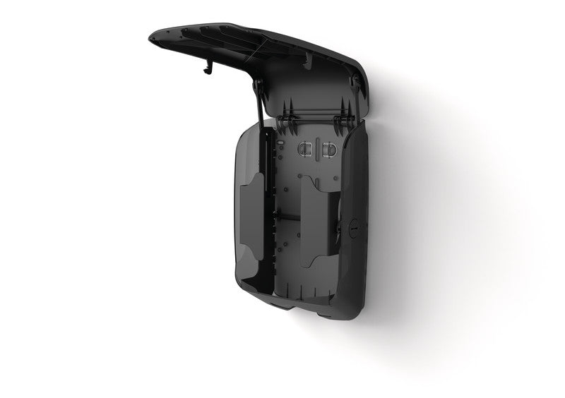 Katrin Falthandtuchspender Inclusive Medium Schwarz – für Falthandtücher bis 240 mm – 301 × 450 × 146 mm