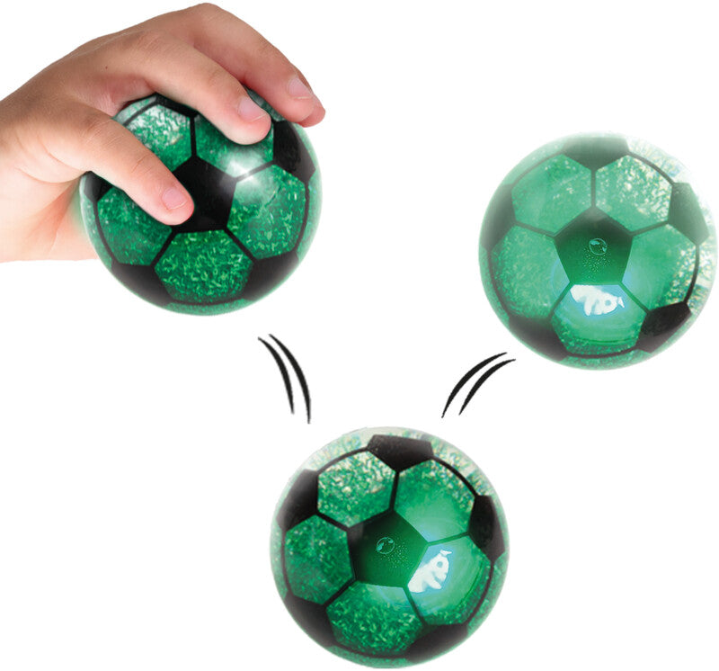 Trendhaus Fidget-/Stressball Gras-Optik – blinkend, mit Wasser gefüllt – Ø 6,3 cm – 1 Stück – grün