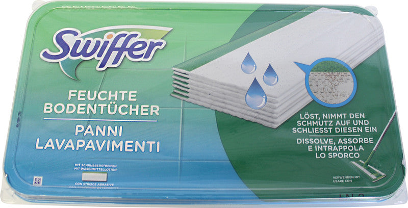 Swiffer Reinigungstücher, feucht – für harte Böden, blau, 12 Stk.