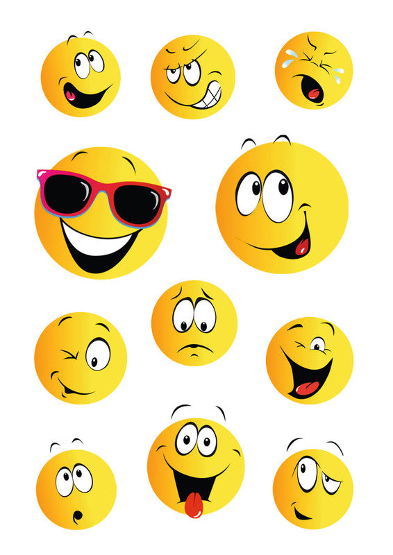 HERMA Schmucketiketten – Happy Face – 33 Stück – permanent – mehrfarbig