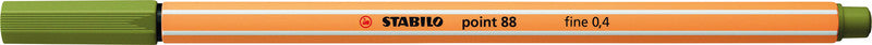 STABILO Point 88 Fineliner 0,4 mm – schlammgrün