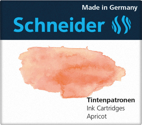 Schneider Schreibgeräte Schneider Tintenpatronen Pastell – Aprikose, geruchsarm, 6 Stk.