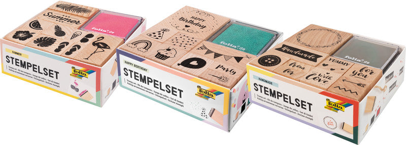 Folia Motivstempel-Set – Einhorn, 12 Teile, Kissen sortiert