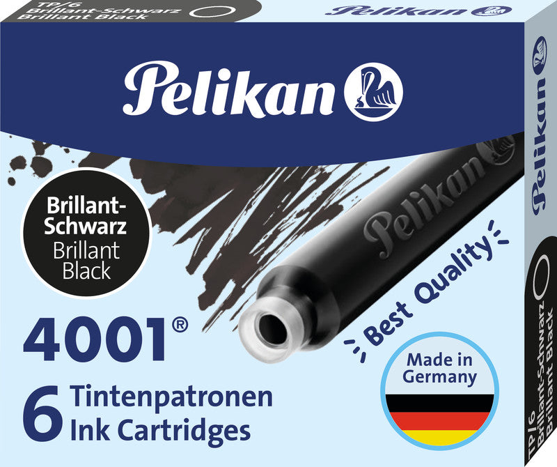 Pelikan Tintenpatronen 4001 – Schwarz, geruchsarm