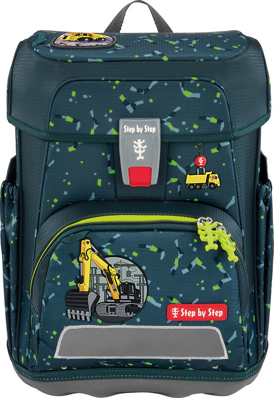 Step by Step Schulrucksack-Set Cloud – 5-teilig – Bagger Rocco – Recycelte Materialien
