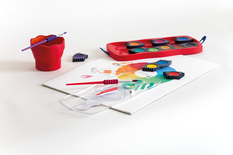 Faber-Castell Wasserbecher – Rot – 98 × 130 × 38 mm