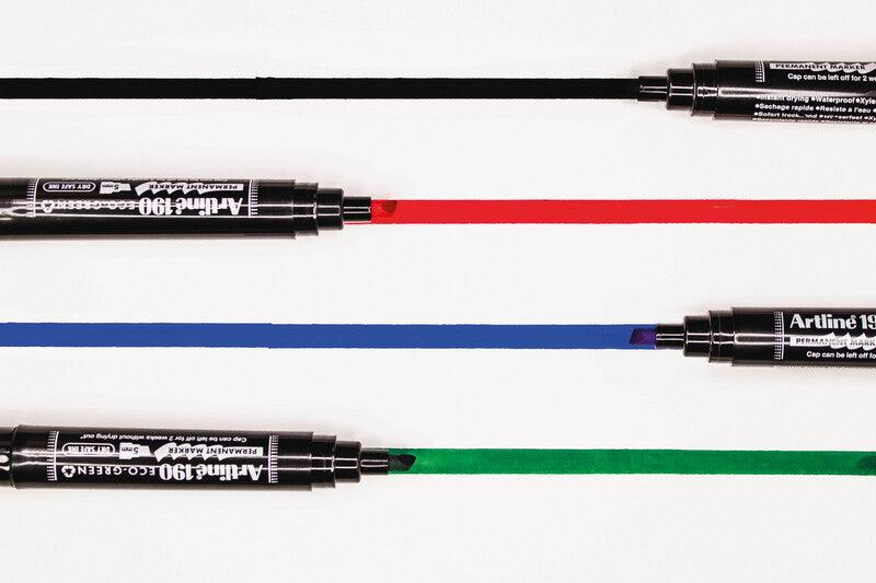 Artline Permanent Marker – rot, blau, grün, schwarz, 4er Set