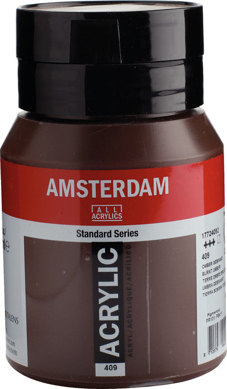 Royal Talens Amsterdam – Acrylic Standard – Acrylfarbe – Gebrannte Umbra, 500 ml
