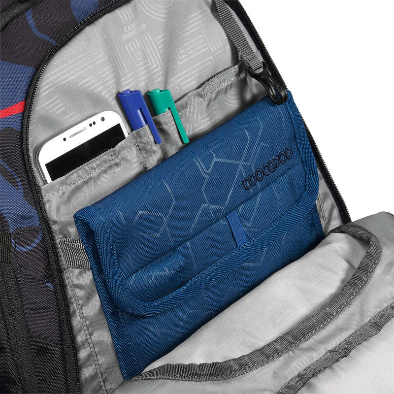 Coocazoo Schulrucksack Porter – Lava Lines – 30/35 l – 30,0 × 44,0 × 23,0 cm – recycelte Materialien