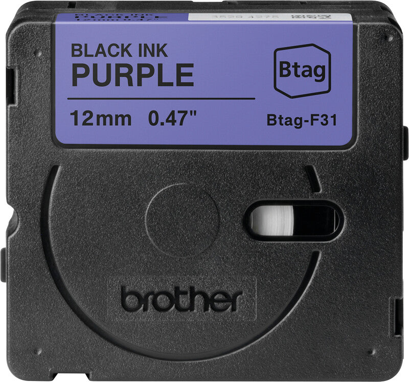 Brother Schriftband – 12 mm × 4 m, violett, schwarz