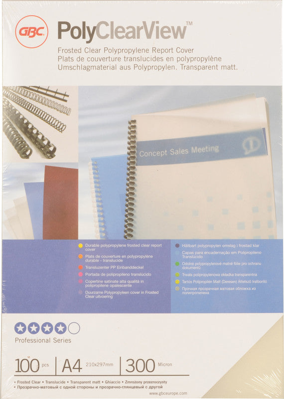 GBC Einbandfolien – halbtransparent, Kunststoff – 100 Stk.
