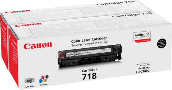 Canon Toner-Multipack 718 – Schwarz, 3400 Seiten
