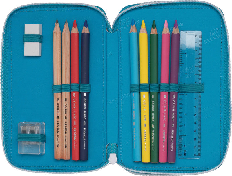 Beckmann Classic 1st Etui Triple, gefüllt – Arctic – Kunststoff – 13,0 × 20,5 × 7,0 cm