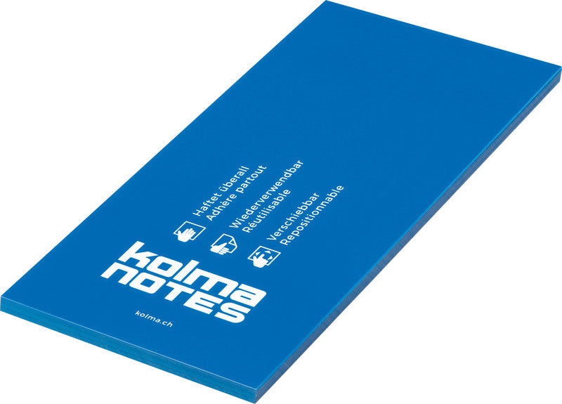 Kolma Haftnotizen – 99×210 mm – Neonblau, 100 Blatt