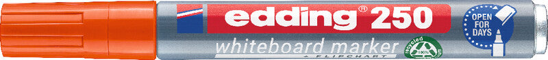 Edding Whiteboard-Marker 250 – Rundspitze 1,5-3 mm – Orange – Trocken abwischbar