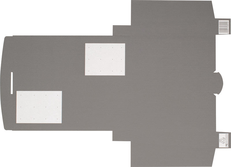 Elco pac-it Bücherbox, grau, mit Beschriftungsfeld – 298 × 325 × 64/42 mm