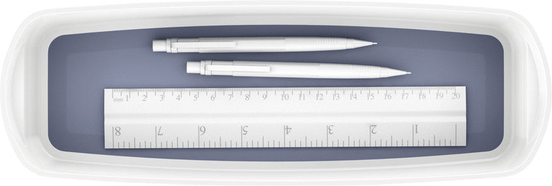 Leitz Aufbewahrungsschale MyBox – Kunststoff, weiss/grau, 30,7 × 5,5 × 10,5 cm
