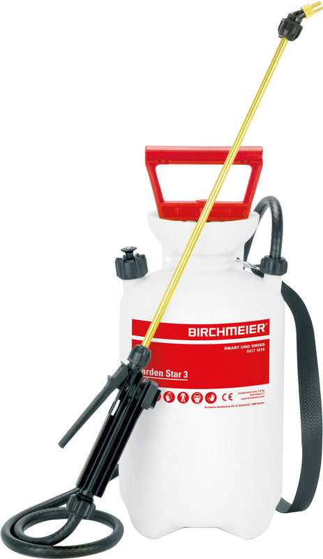 Birchmeier Drucksprühgerät Garden Star 3 – 3 l – 17,7 × 41,5 cm – weiss