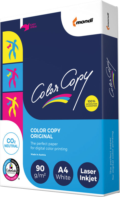 Color copy Kopierpapier – A4, 90 g/m², hochweiss – für Inkjet/Laser/Kopierer – FSC – 500 Blatt