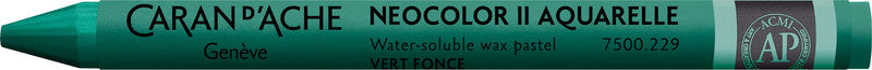 Caran d-Ache Caran d'Ache Neocolor II Aquarellfarbstift – Dunkelgrün, Mine Ø 8,6 mm