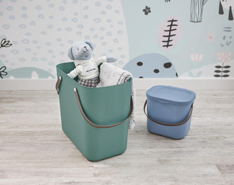 Rotho Aufbewahrungsbox – Kunststoff, Mistelgrün, 23,5 × 34 × 40 cm