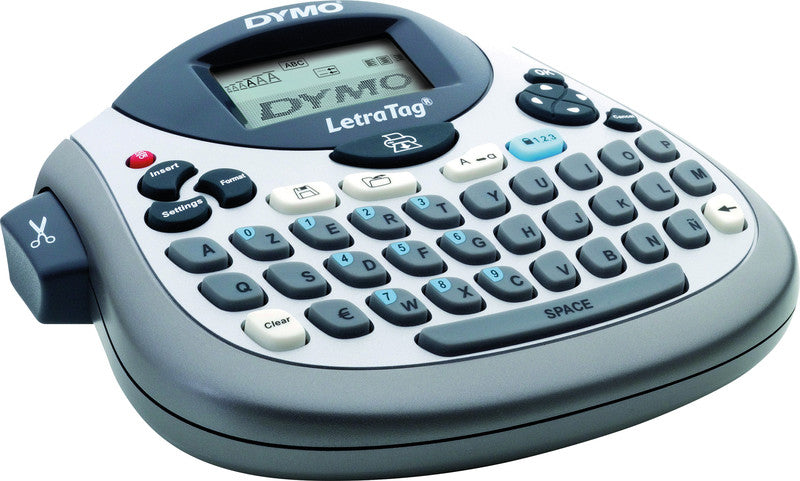 DYMO LetraTag LT-100T – Beschriftungsgerät, für LT-Bänder 12 mm, 2-zeilig, LC-Display, batteriebetrieben
