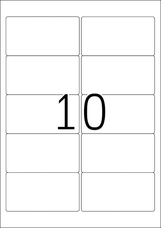 HERMA Adressetiketten, 96 mm × 51 mm, weiss, Papier, ablösbar, 100 Blatt (1000 Etiketten)
