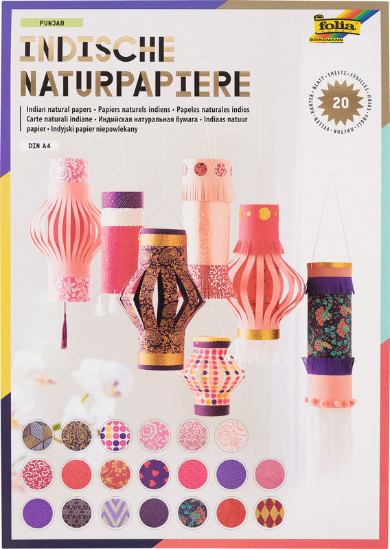 Folia Motivblock Colours of India – A4 – 50–175 g/m² – sortiert – 20 Blätter