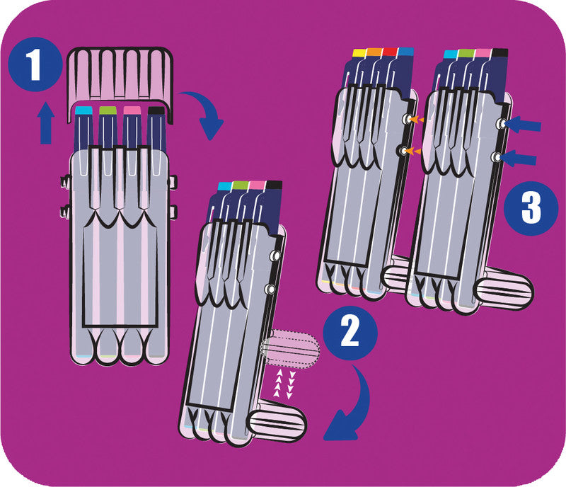 Pilot FriXion Clicker und Light Set2Go – radierbares farbiges Tintenroller-Set, 4er Etui