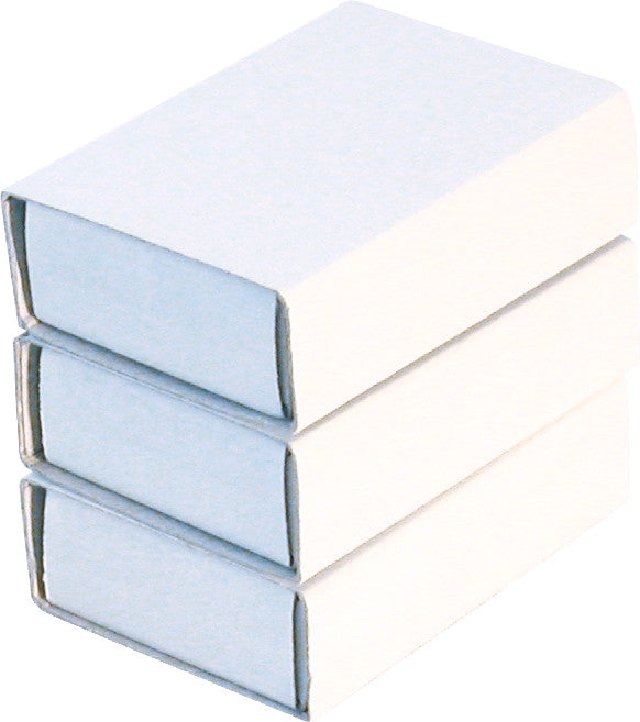 Folia Zündholzschachteln – 10 Stück – weiss – 37 × 10 × 54 mm
