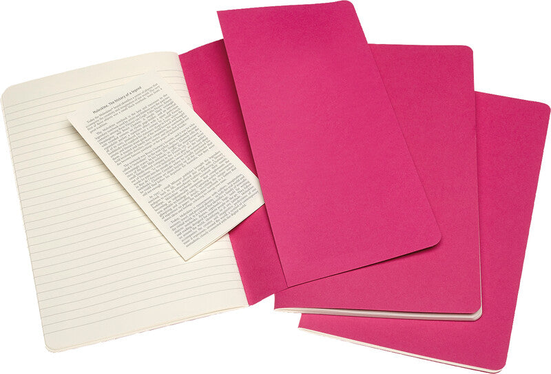 Moleskine Notizheft – 130 × 210 mm – 70 g/m² – Hardcover, 16 heraustrennbare Blätter, abgerundete Ecken, pink, FSC