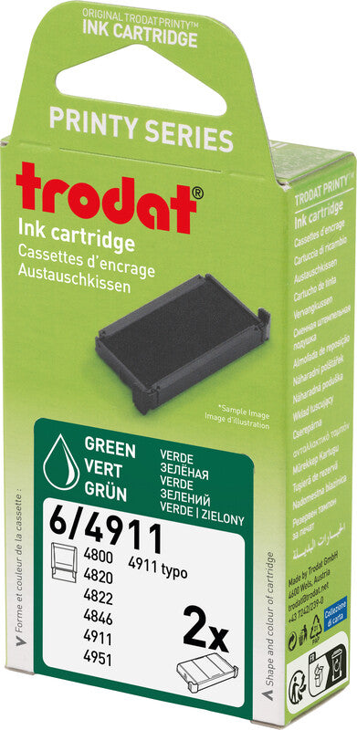 Trodat Ersatzkissen – Kunststoff, getränkt, für Modelle 4800, 4820, 4822 + weitere, Grün