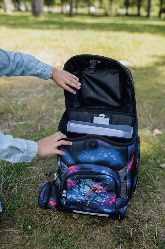 Beckmann Schulrucksack Classic 1st – 6-teilig – Ninja Elements – 24,0×37,0×25,0 cm – recyclingfähig