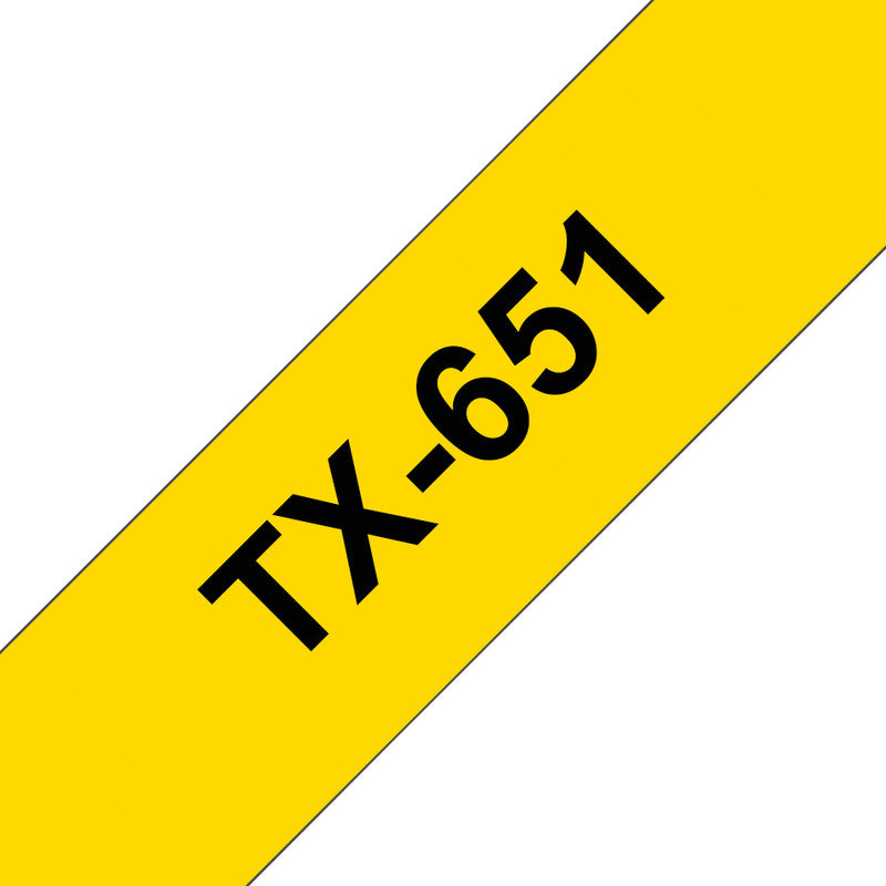 Brother Schriftband – 24 mm × 15 m, gelb, schwarz