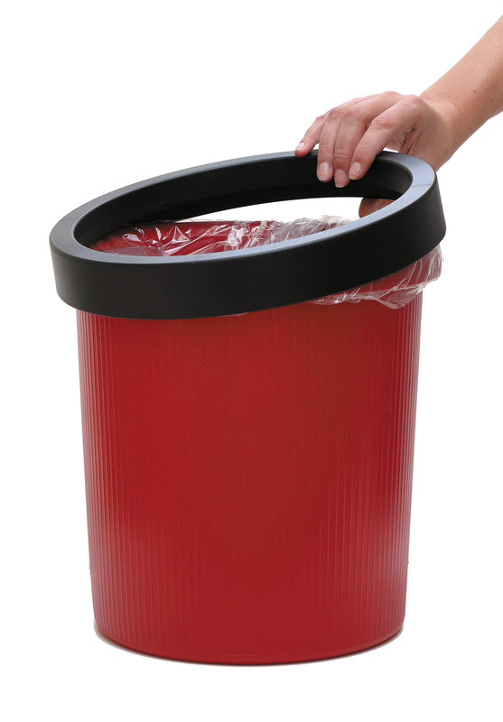 Helit Papierkorb-Ring the Olympic – Ø 310–320 mm – Kunststoff, Schwarz