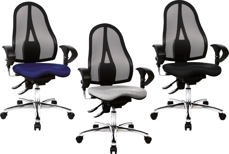 Topstar Bürostuhl Sitness 15 – Sitzhöhe 43–54 cm, 110 kg, Grau